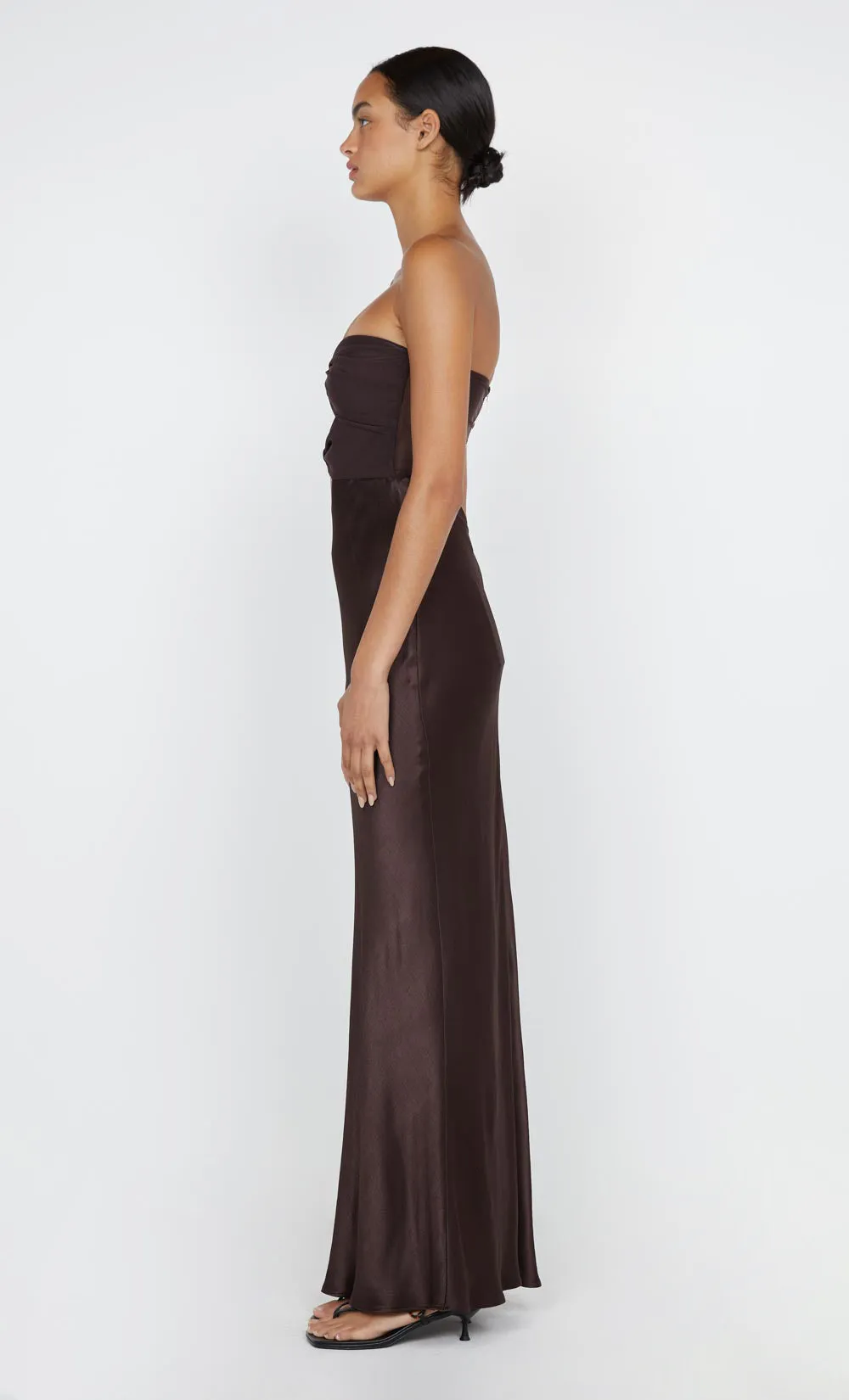 HALLE STRAPLESS DRESS - CHOCOLATE sold by bec + bridge product image thumbnail 4