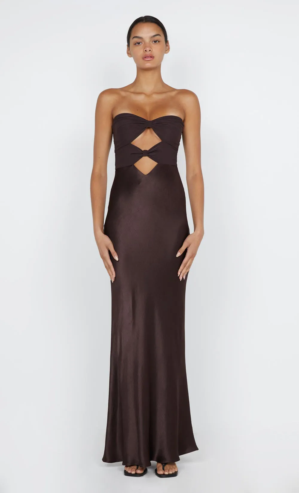 HALLE STRAPLESS DRESS - CHOCOLATE sold by bec + bridge product image thumbnail 5