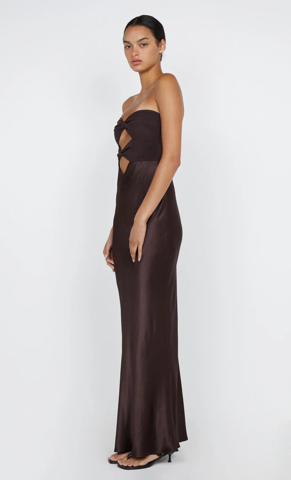 HALLE STRAPLESS DRESS - CHOCOLATE sold by bec + bridge product image thumbnail 3