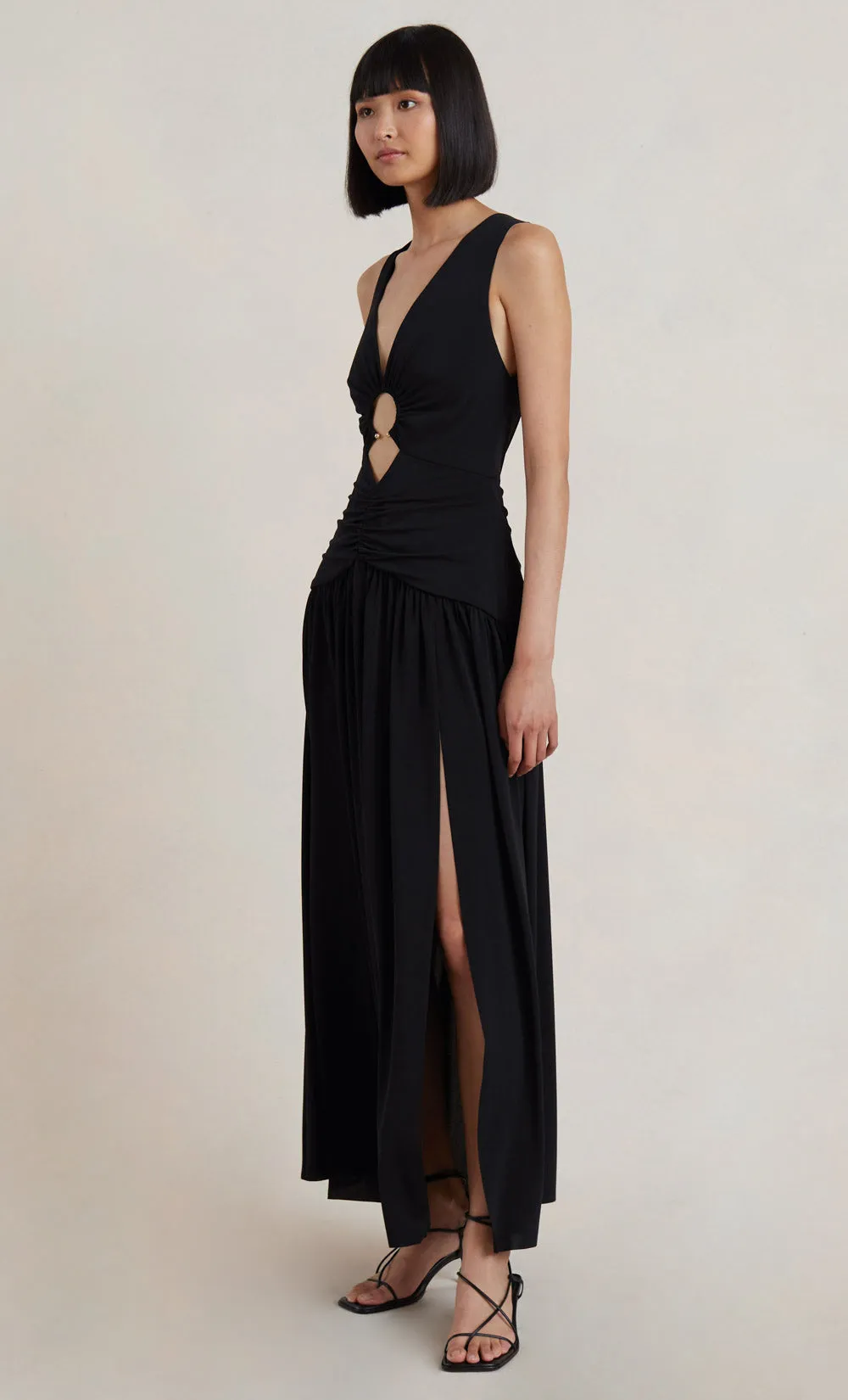 LINDSEY V MAXI DRESS - BLACK sold by bec + bridge product image thumbnail 2