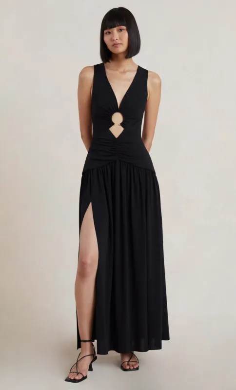 LINDSEY V MAXI DRESS - BLACK sold by bec + bridge