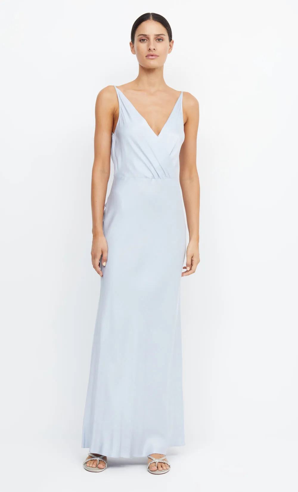 ADORE V MAXI DRESS - DUSTY BLUE sold by bec + bridge