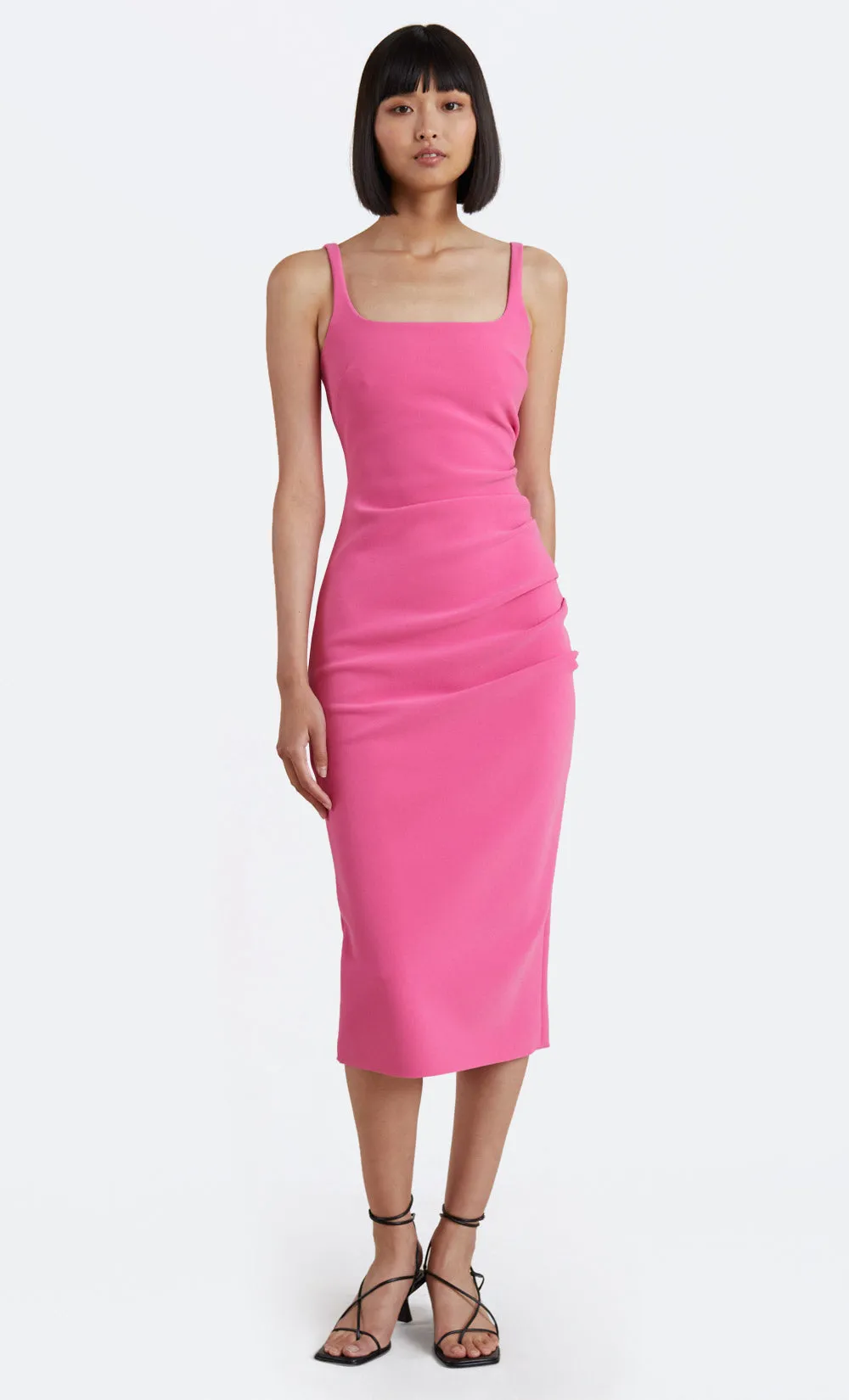 KARINA TUCK MIDI DRESS - PARADISE PINK sold by bec + bridge
