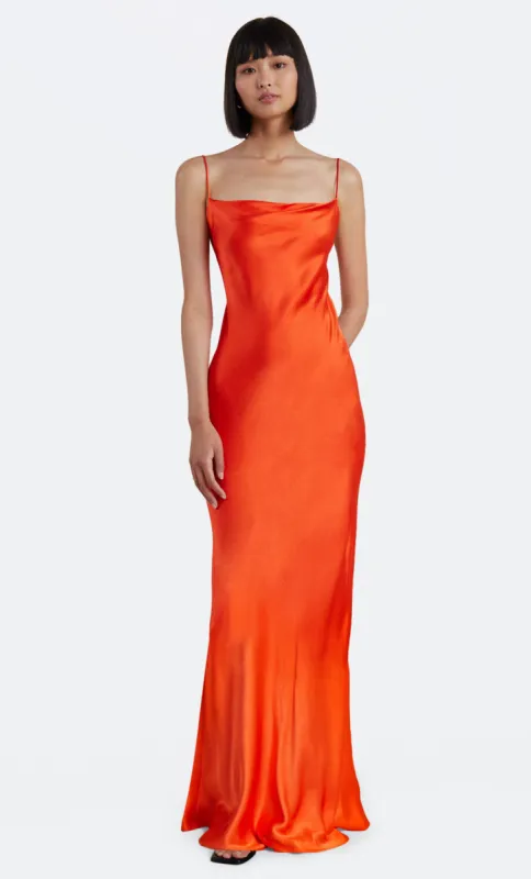 LORELAI TIE MAXI DRESS - FIRE RED sold by bec + bridge