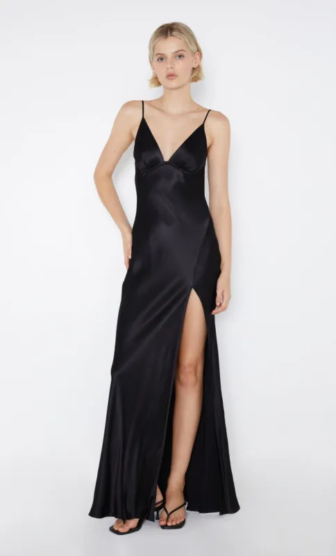 REN SPLIT MAXI DRESS - BLACK sold by bec + bridge