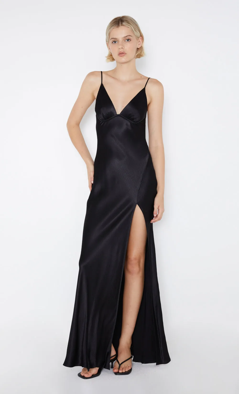 REN SPLIT MAXI DRESS - BLACK sold by bec + bridge