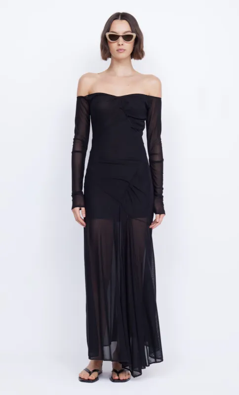 ISADORA LONG SLEEVE DRESS - BLACK/BLACK sold by bec + bridge