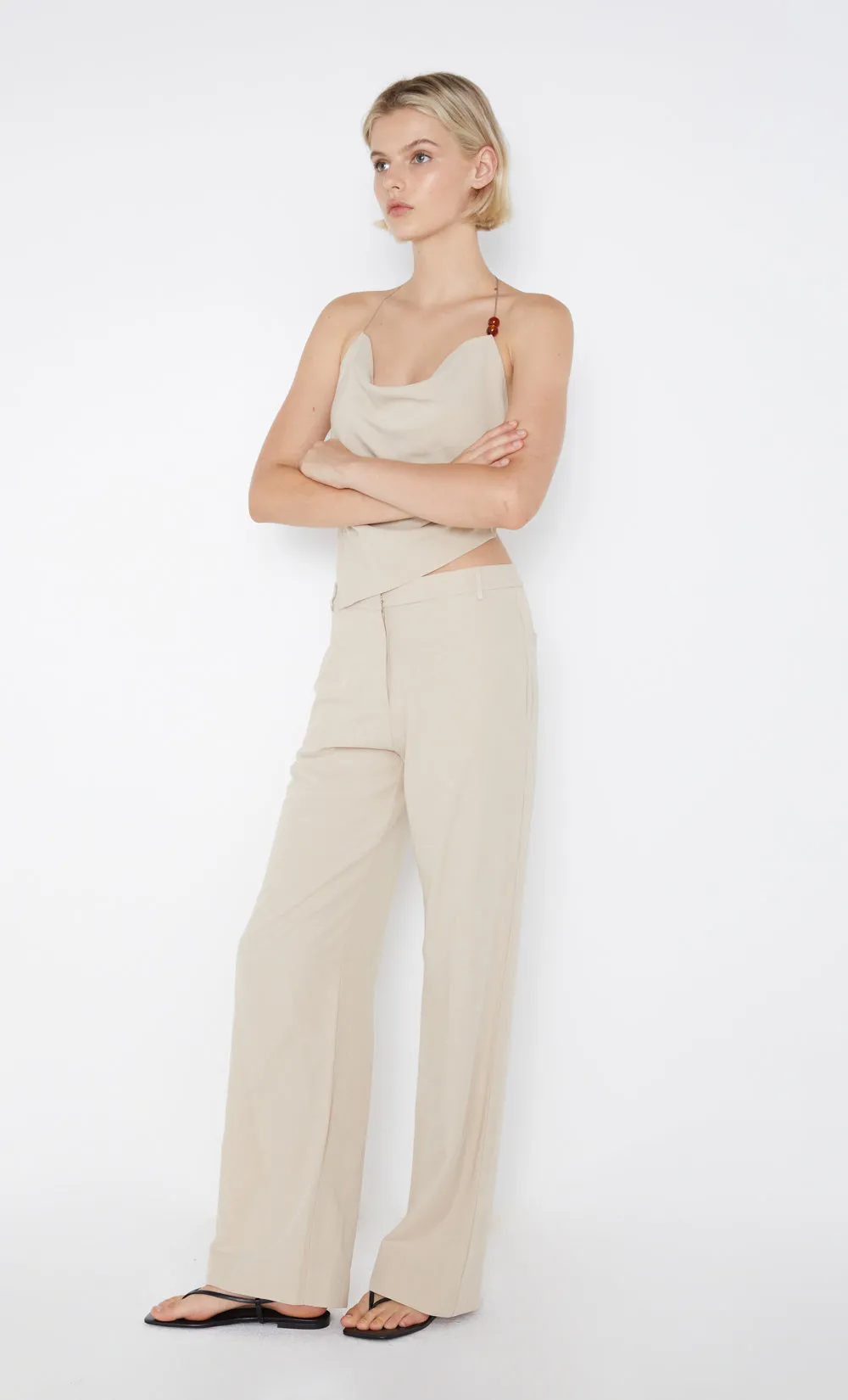 DESIREE STRAIGHT LEG PANT - SAND sold by bec + bridge