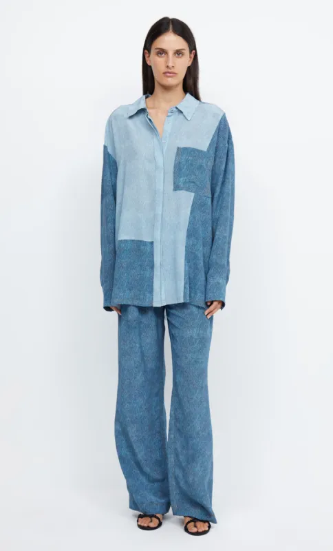 DUSTIN OVERSIZED SHIRT - SPLICED DENIM sold by bec + bridge