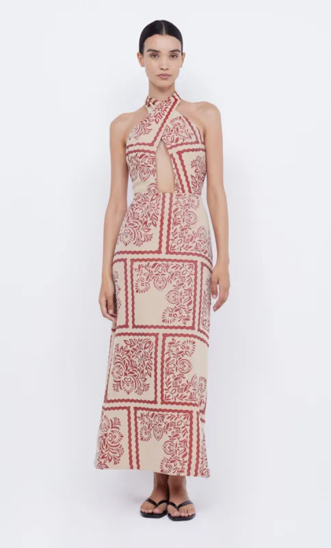 PALM BLISS HALTER MAXI - SAHARA JACQUARD sold by bec + bridge