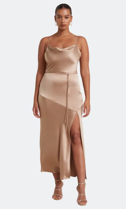 MOON DANCE MIDI DRESS - GOLDEN sold by bec + bridge