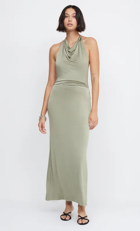ARIEL HALTER MAXI DRESS - SAGE sold by bec + bridge