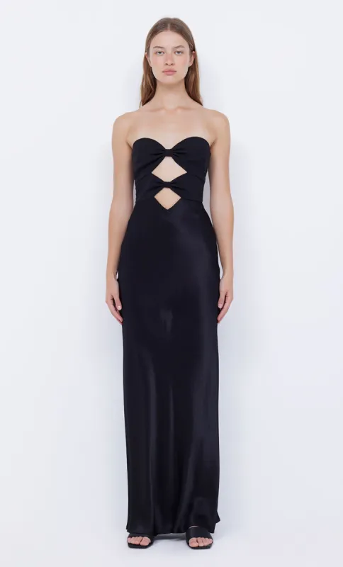 HALLE STRAPLESS DRESS - BLACK sold by bec + bridge