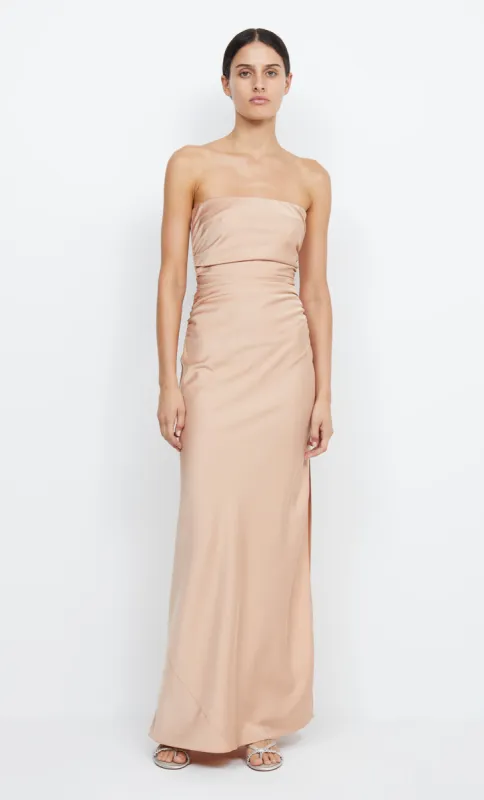 ETERNITY STRAPLESS MAXI DRESS - ROSE GOLD sold by bec + bridge