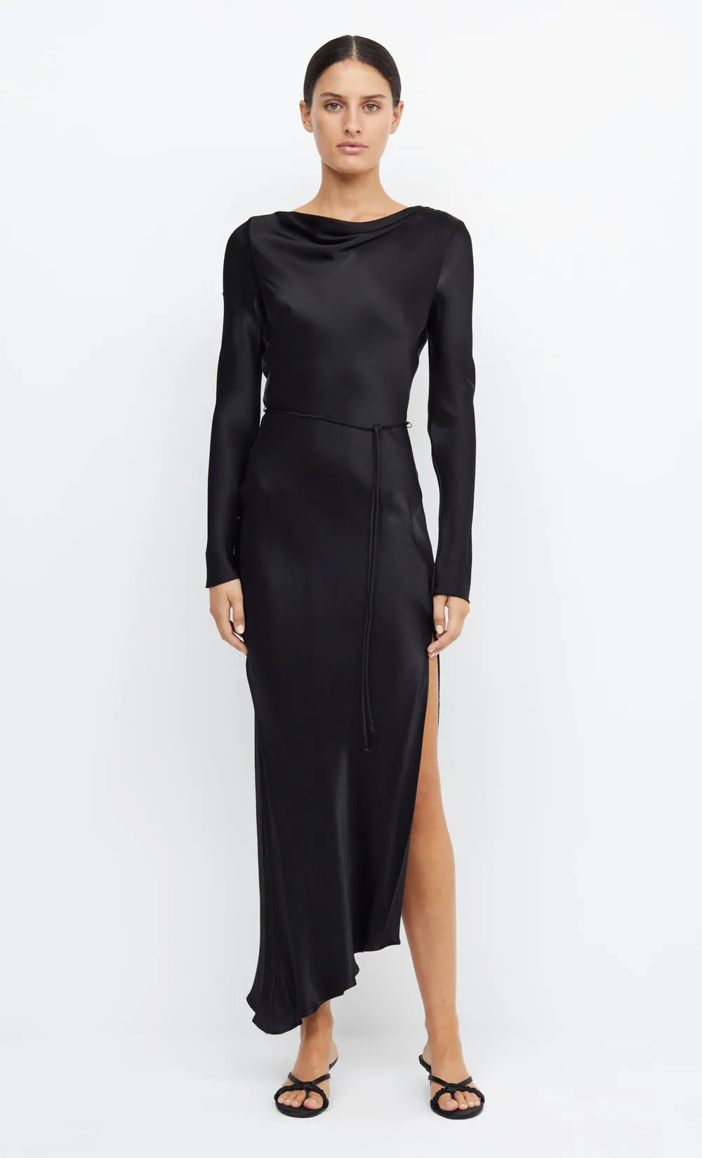 MOON DANCE LONG SLEEVE MAXI DRESS - BLACK sold by bec + bridge