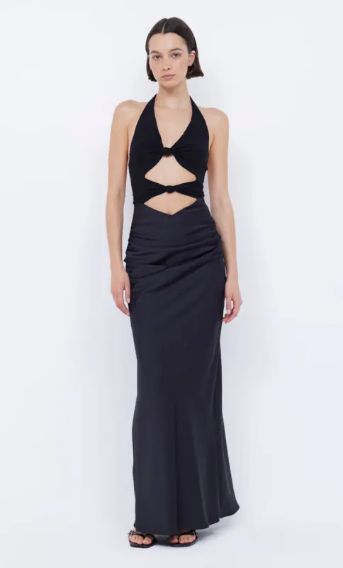 SOLARE HALTER DRESS - BLACK sold by bec + bridge