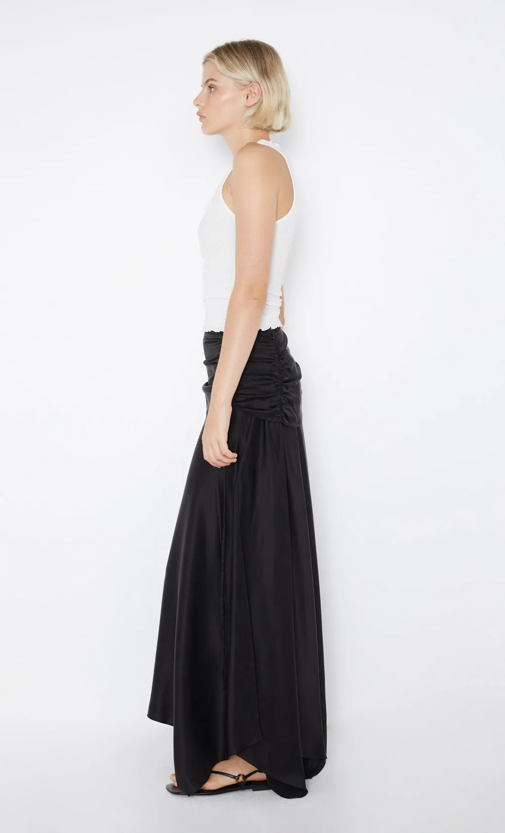 CHANTILLY SILK RUCHED SKIRT - BLACK sold by bec + bridge product image thumbnail 3