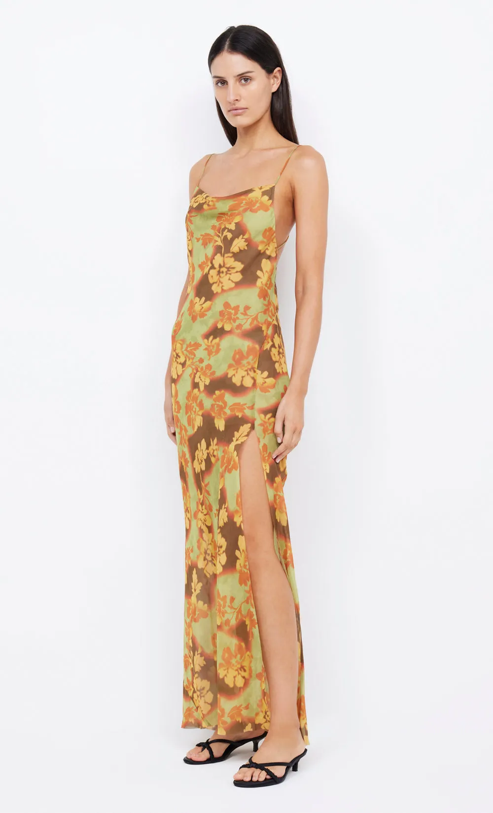 DREW SPLIT MAXI DRESS - HIBISCUS PATCH sold by bec + bridge product image thumbnail 3