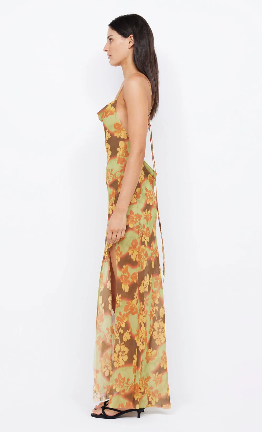 DREW SPLIT MAXI DRESS - HIBISCUS PATCH sold by bec + bridge product image thumbnail 4