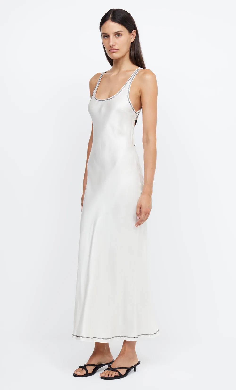 EMERY BACKLESS MIDI DRESS - IVORY/BLACK sold by bec + bridge product image thumbnail 3