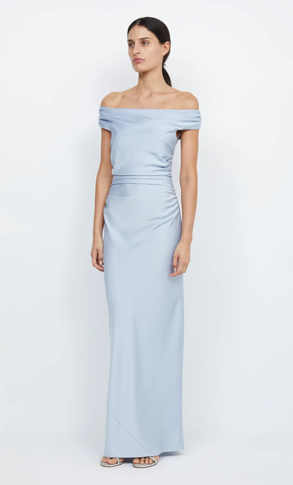 ETERNITY OFF SHOULDER MAXI - DUSTY BLUE sold by bec + bridge product image thumbnail 4