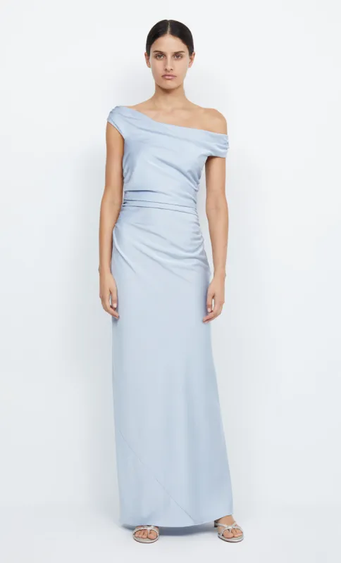 ETERNITY OFF SHOULDER MAXI - DUSTY BLUE sold by bec + bridge