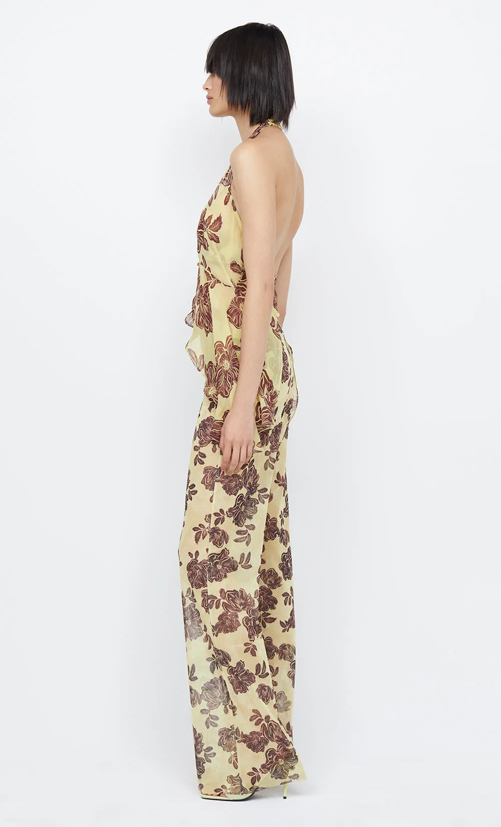 MALIBU BAY HALTER TOP - CITRUS PLUM FLORAL sold by bec + bridge product image thumbnail 4