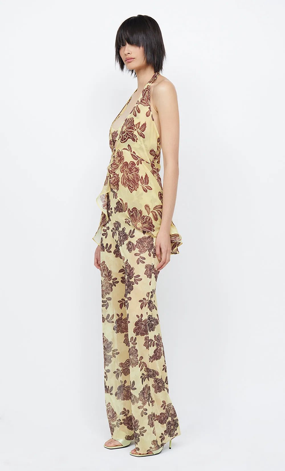 MALIBU BAY HALTER TOP - CITRUS PLUM FLORAL sold by bec + bridge product image thumbnail 3