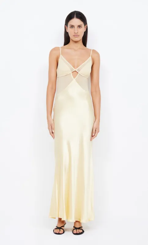 MARGOT V MAXI DRESS - BUTTER YELLOW sold by bec + bridge