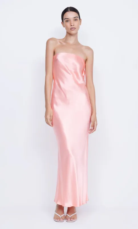 MOONDANCE STRAPLESS DRESS - CORAL sold by bec + bridge