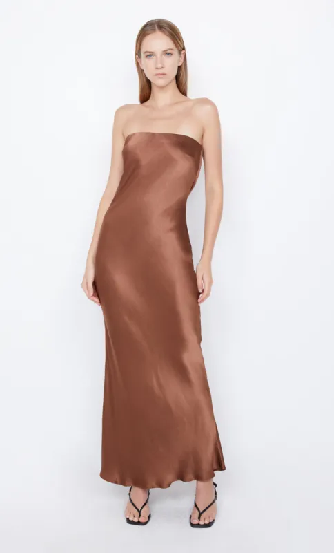 MOON DANCE STRAPLESS DRESS - CHOCOLATE sold by bec + bridge