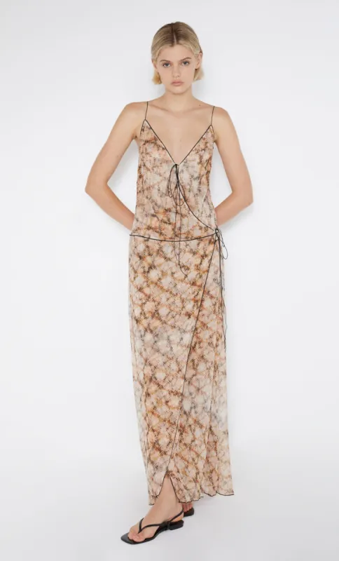 CIEL WRAP MAXI DRESS - GEO SHIBORI sold by bec + bridge