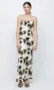 BLOOM SILK STRAPLESS MAXI - IVORY PRINT sold by bec + bridge