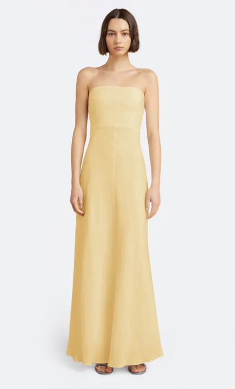 CYNTHIA STRAPLESS MAXI DRESS - STRAW made by bec + bridge
