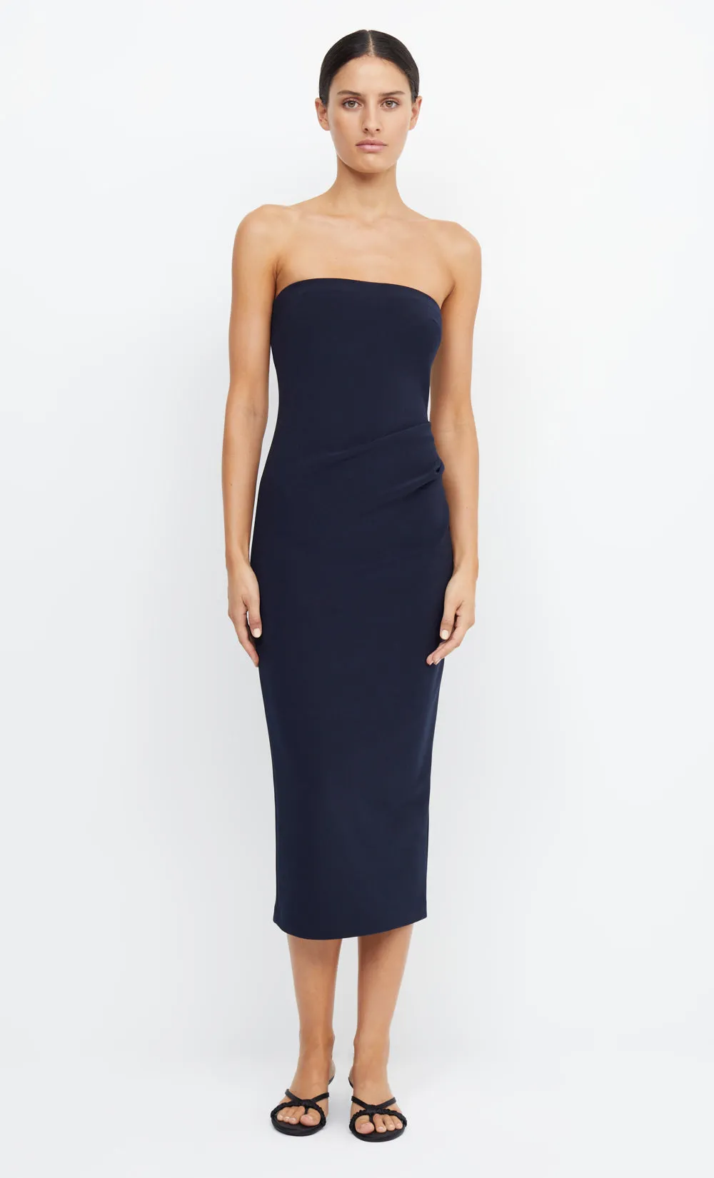 KARINA STRAPLESS MIDI DRESS - INK sold by bec + bridge