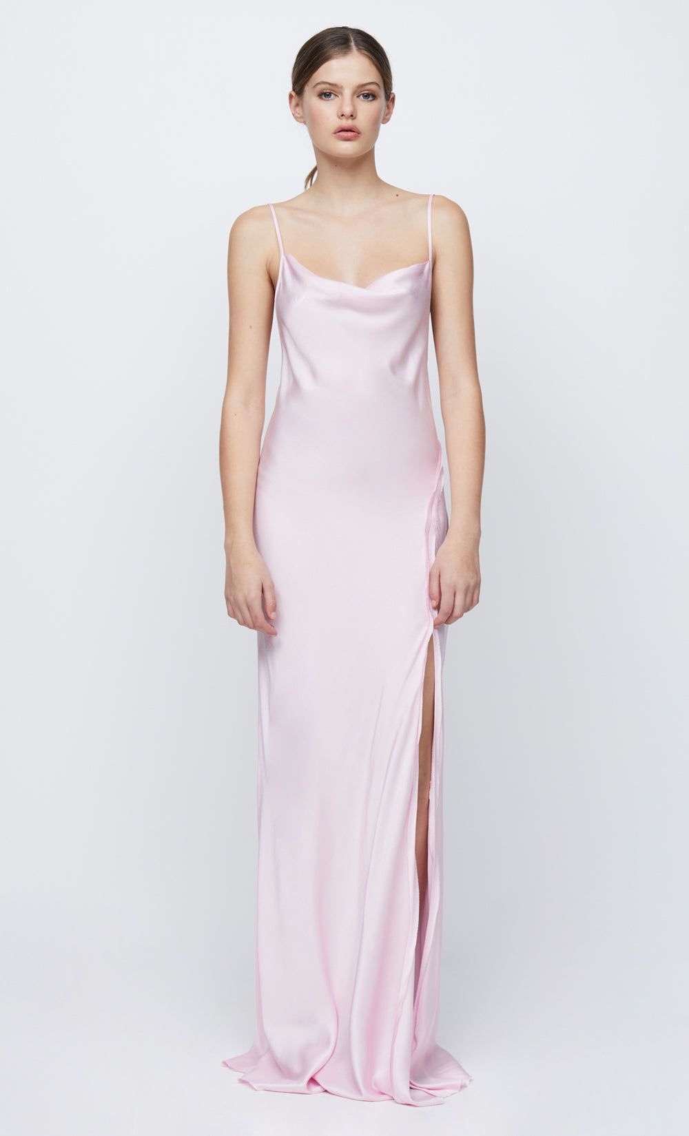 JOELLE SPLIT MAXI DRESS - QUARTZ PINK sold by bec + bridge