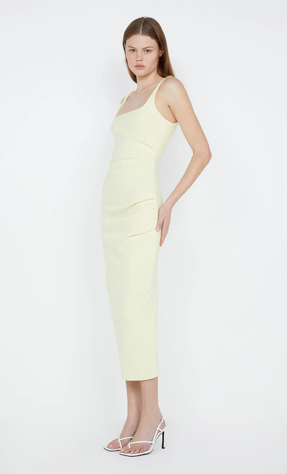 KARINA TUCK MIDI DRESS - LEMON sold by bec + bridge product image thumbnail 4