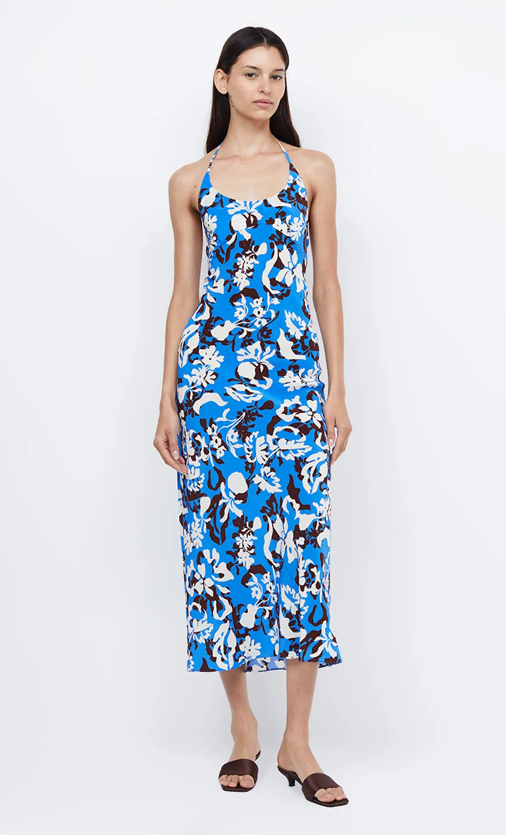 CLARISSE HALTER MAXI DRESS - BLUE LAGOON sold by bec + bridge product image thumbnail 2