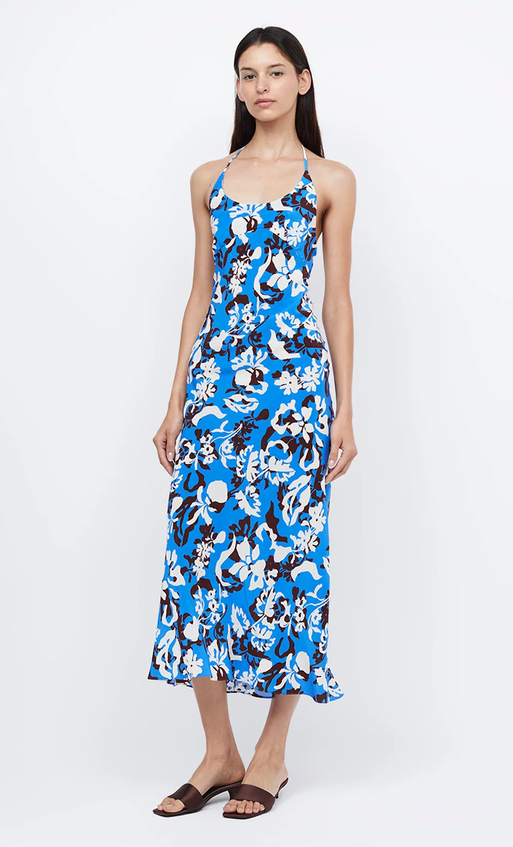 CLARISSE HALTER MAXI DRESS - BLUE LAGOON sold by bec + bridge product image thumbnail 4