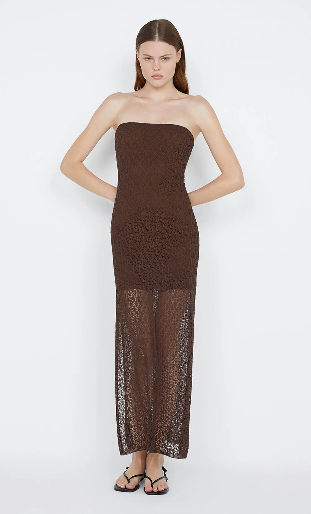 AURORA STRAPLESS DRESS - CHOC sold by bec + bridge product image thumbnail 5
