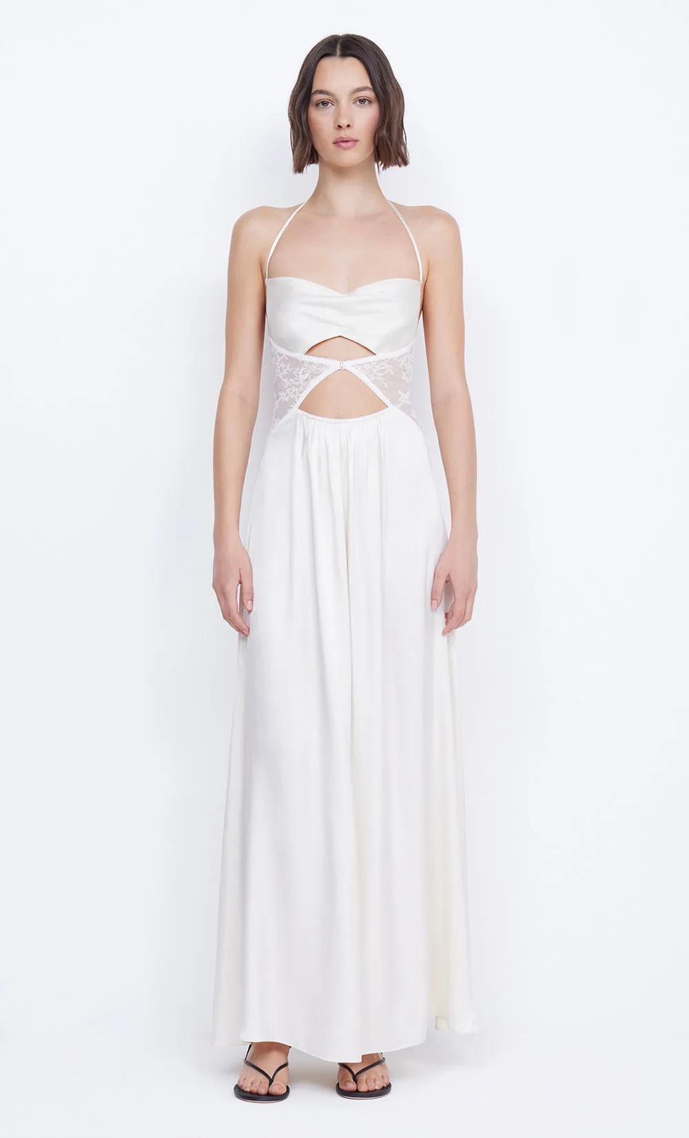 SANTAL HALTER MAXI DRESS - IVORY sold by bec + bridge