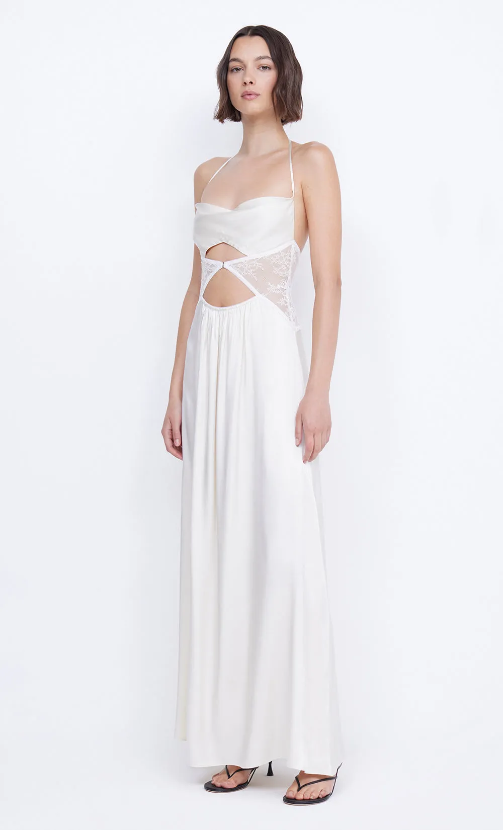 SANTAL HALTER MAXI DRESS - IVORY sold by bec + bridge product image thumbnail 3