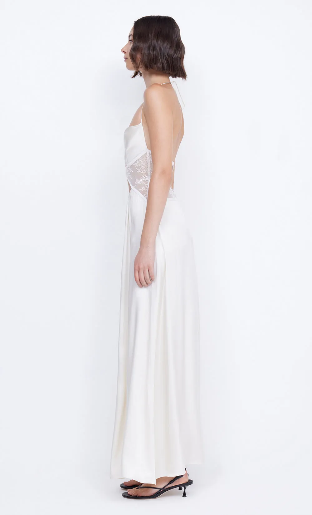 SANTAL HALTER MAXI DRESS - IVORY sold by bec + bridge product image thumbnail 4