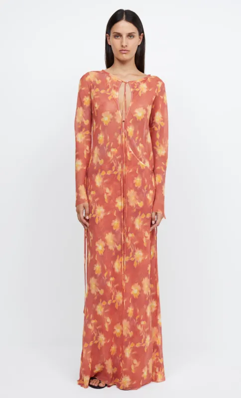AZALEA WRAP LONG SLEEVE MAXI DRESS - LUMEN FLORAL sold by bec + bridge