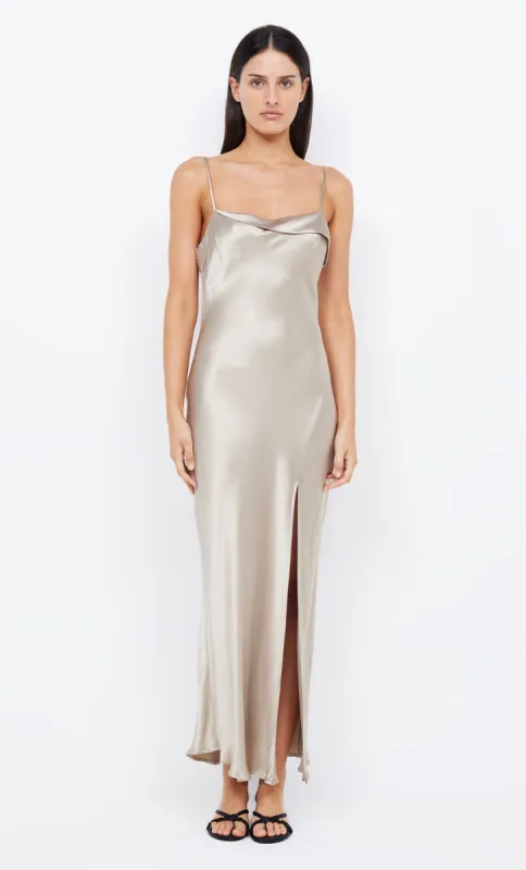 FARAH HALTER MAXI DRESS - OYSTER sold by bec + bridge