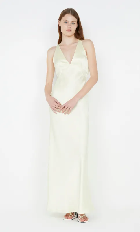 THE DREAMER V NECK DRESS - ICE YELLOW sold by bec + bridge