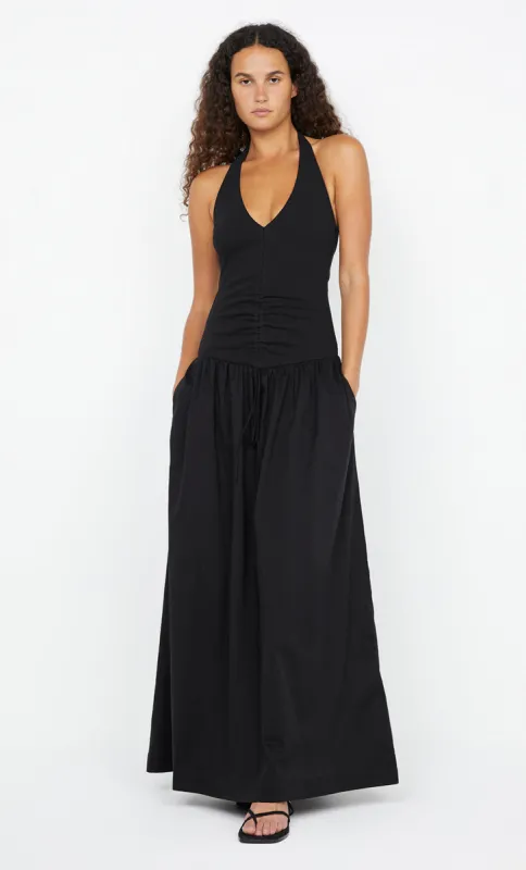LEILA HALTER DRESS - BLACK sold by bec + bridge