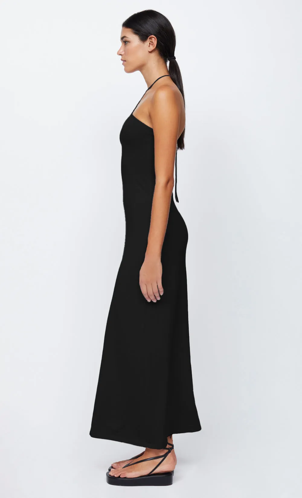 ESMAE HALTER MAXI KNIT DRESS - BLACK sold by bec + bridge product image thumbnail 4