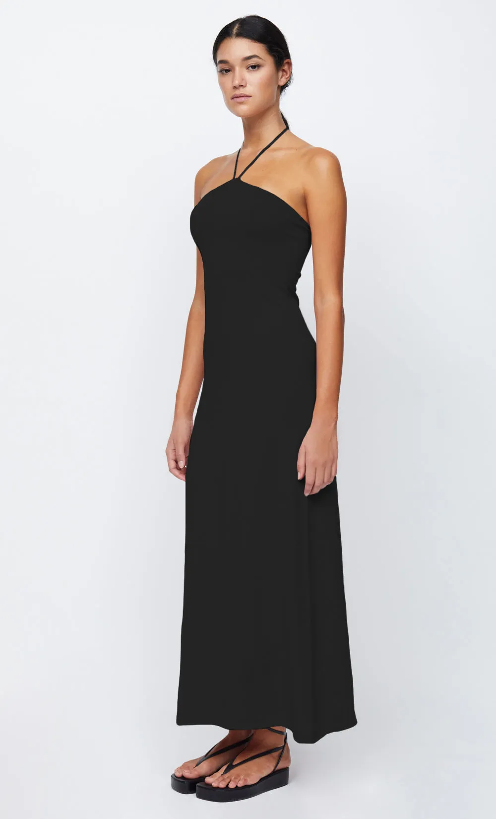 ESMAE HALTER MAXI KNIT DRESS - BLACK sold by bec + bridge product image thumbnail 3