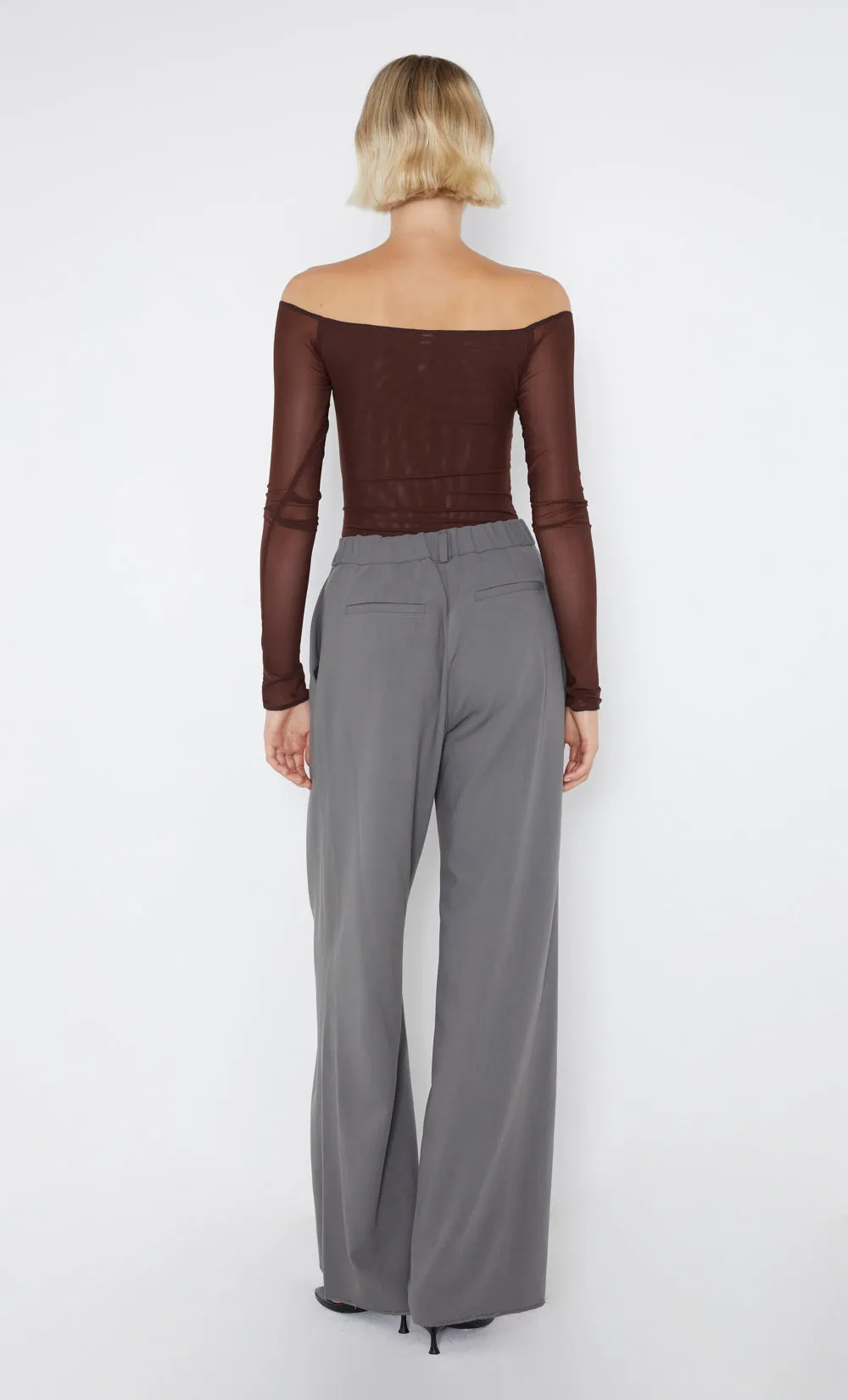 ISADORA LONG SLEEVE TOP - CHOCOLATE/BLACK sold by bec + bridge product image thumbnail 2